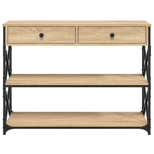 Mesa Consola - Mesa De Entrada 100x28x75 cm derivados de madeira carvalho sonoma