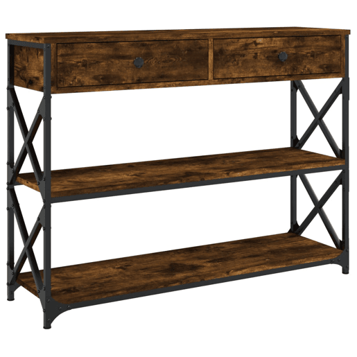 Mesa Consola - Mesa De Entrada 100x28x75 cm derivados de madeira carvalho fumado
