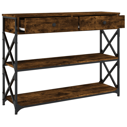 Mesa Consola - Mesa De Entrada 100x28x75 cm derivados de madeira carvalho fumado