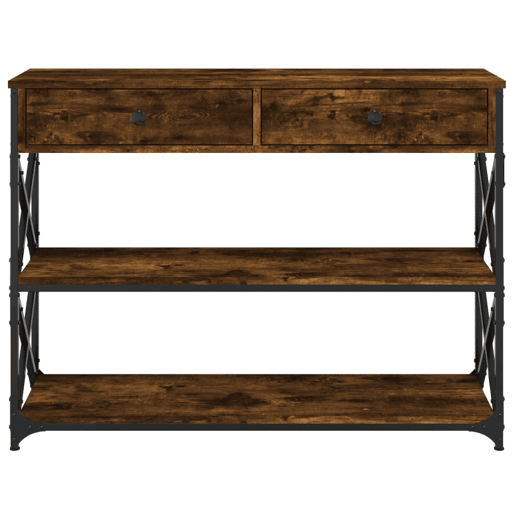 Mesa Consola - Mesa De Entrada 100x28x75 cm derivados de madeira carvalho fumado