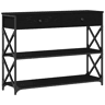 Mesa Consola - Mesa De Entrada com gaveta Carvalho preto 100 x 28 x 75 cm
