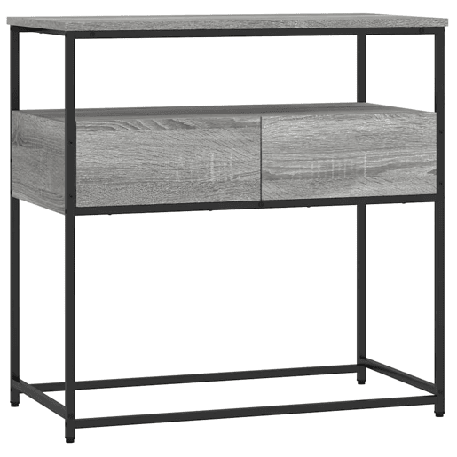 Mesa Consola - Mesa De Entrada 75x40x75 cm derivados de madeira cinzento sonoma