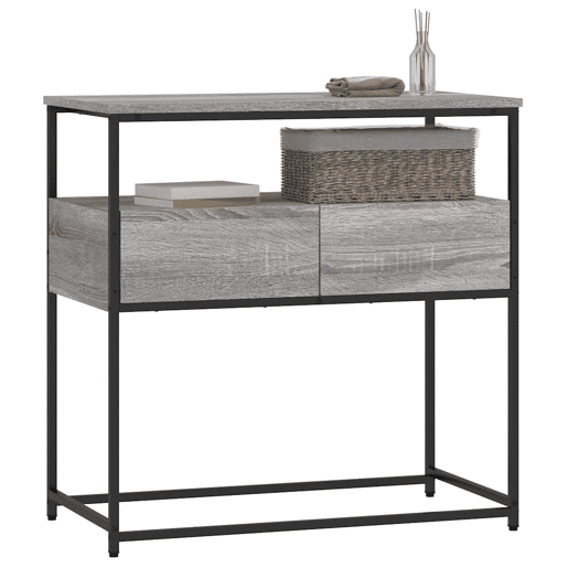 Mesa Consola - Mesa De Entrada 75x40x75 cm derivados de madeira cinzento sonoma