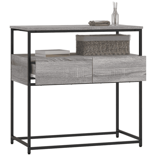 Mesa Consola - Mesa De Entrada 75x40x75 cm derivados de madeira cinzento sonoma