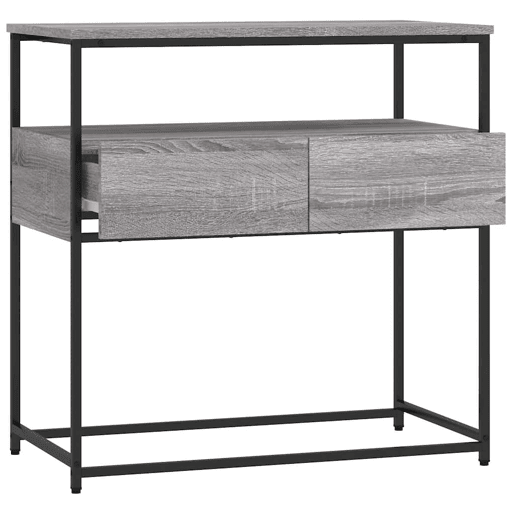 Mesa Consola - Mesa De Entrada 75x40x75 cm derivados de madeira cinzento sonoma