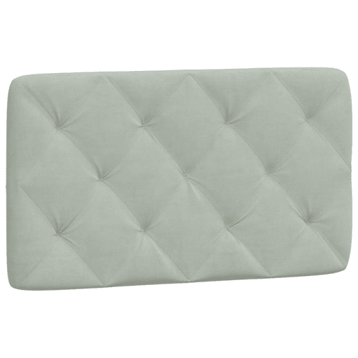 Almofadão de Cabeceira - Cabeceira de cama 80 cm veludo cinzento-claro