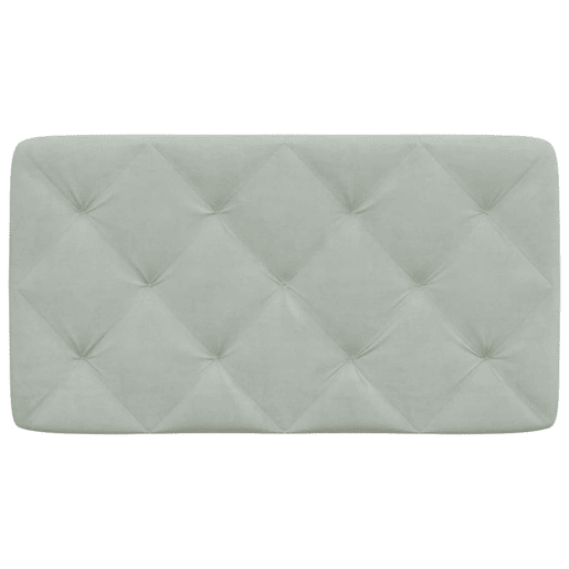 Almofadão de Cabeceira - Cabeceira de cama 80 cm veludo cinzento-claro