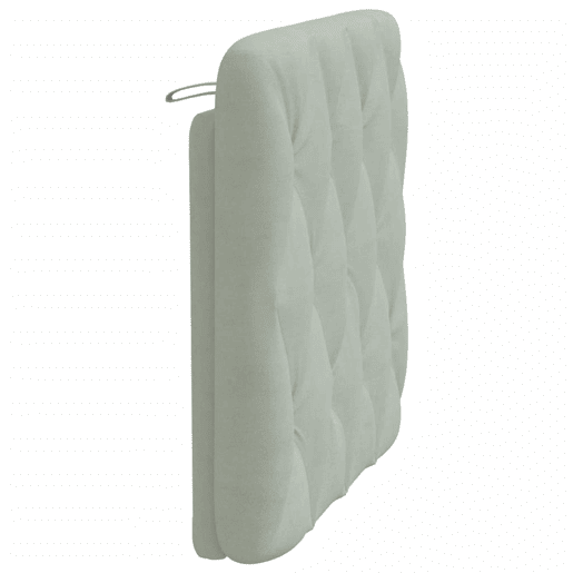 Almofadão de Cabeceira - Cabeceira de cama 80 cm veludo cinzento-claro
