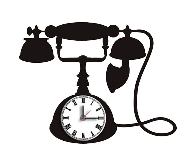 Kit reloj de vinilo negro 90x70cm