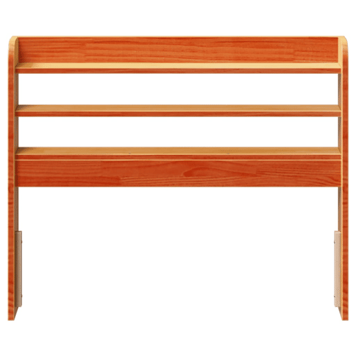 Cabeceira - Cabeceira de cama com prateleiras 100 cm pinho maciço castanho-mel