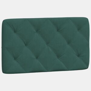 Almofadão de Cabeceira - Cabeceira de cama 90 cm veludo verde-escuro