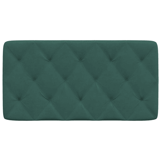 Almofadão de Cabeceira - Cabeceira de cama 100 cm veludo verde-escuro