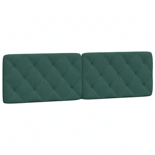 Almofadão de Cabeceira - Cabeceira de cama 180 cm veludo verde-escuro