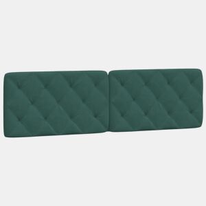 Almofadão de Cabeceira - Cabeceira de cama 180 cm veludo verde-escuro