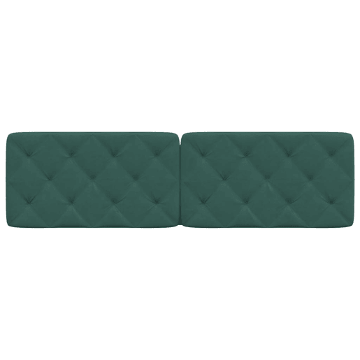 Almofadão de Cabeceira - Cabeceira de cama 180 cm veludo verde-escuro