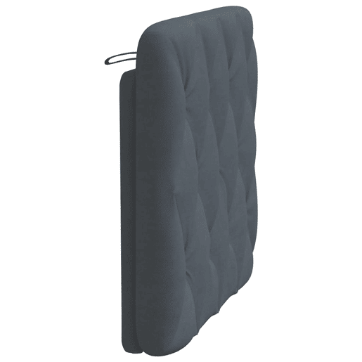 Almofadão de Cabeceira - Cabeceira de cama 90 cm veludo cinzento-escuro