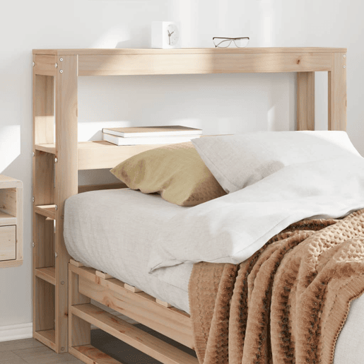 Cabeceira - Cabeceira de cama com prateleiras 75 cm madeira de pinho maciça Cabeceira - Cabeceira de cama com prateleiras 75 cm madeira de pinho maciça