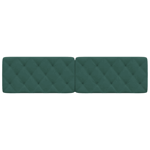 Almofadão de Cabeceira - Cabeceira de cama 200 cm veludo verde-escuro