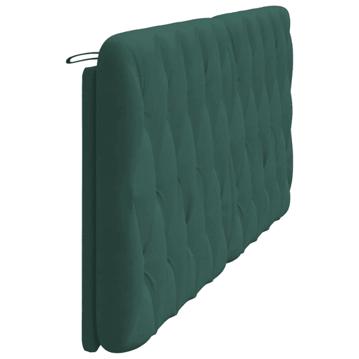 Almofadão de Cabeceira - Cabeceira de cama 200 cm veludo verde-escuro