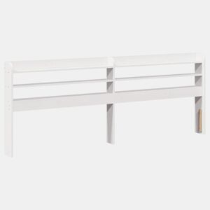 Cabeceira - Cabeceira de cama com prateleiras 200 cm madeira de pinho maciça branco