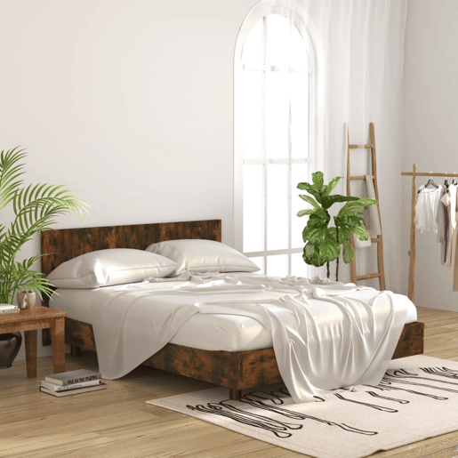 Cabeceira - Cabeceira de cama cama 160x1,5x80 cm derivados madeira carvalho fumado