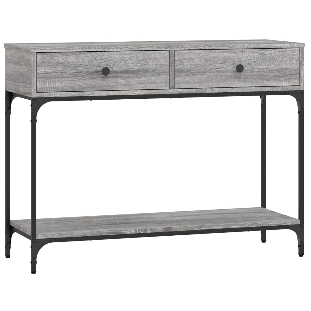 Mesa consola - mesa de entrada madera de ingeniería gris sonoma 100x34,5x75 cm