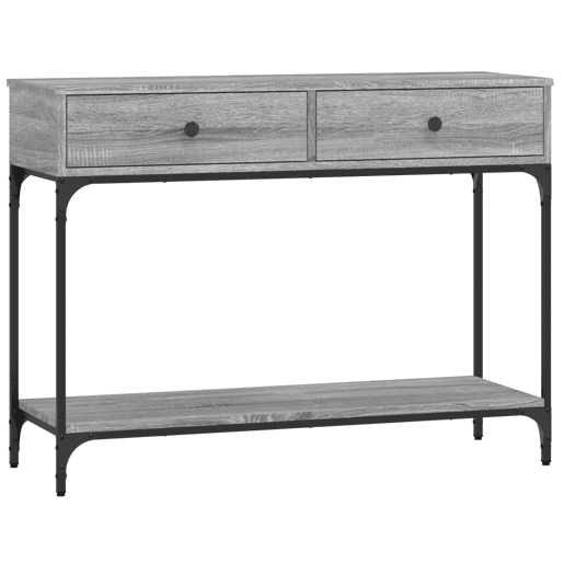 Mesa Consola - Mesa De Entrada 100x34,5x75cm derivados de madeira cinzento sonoma