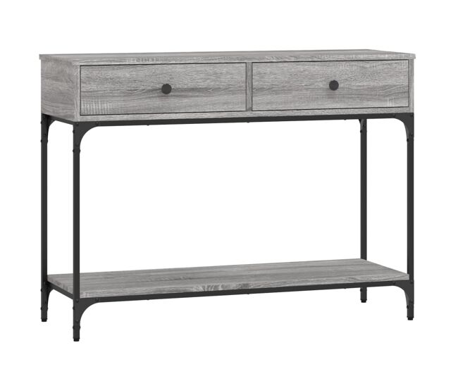 Mesa consola - mesa de entrada madera de ingeniería gris sonoma 100x34,5x75 cm