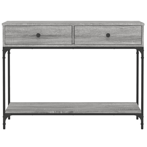 Mesa Consola - Mesa De Entrada 100x34,5x75cm derivados de madeira cinzento sonoma
