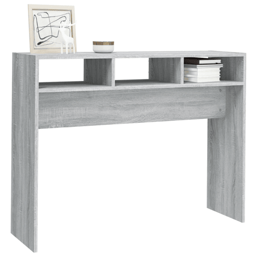 Mesa Consola - Mesa De Entrada 105x30x80 cm derivados de madeira cinzento sonoma