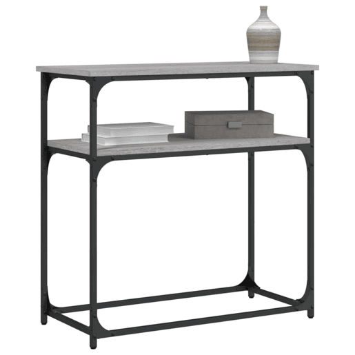 Mesa Consola - Mesa De Entrada 75x35,5x75 cm derivados de madeira cinzento sonoma