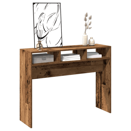 Mesa Consola - Mesa De Entrada madeira antiga 105x30x80 cm madeira trabalhada