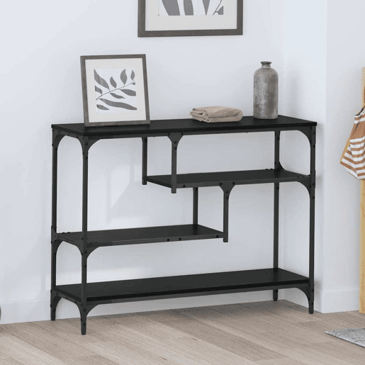 Mesa Consola - Mesa De Entrada Carvalho preto 100 x 30 x 75 cm Madeira processada Mesa Consola - Mesa De Entrada Carvalho preto 100 x 30 x 75 cm Madeira processada