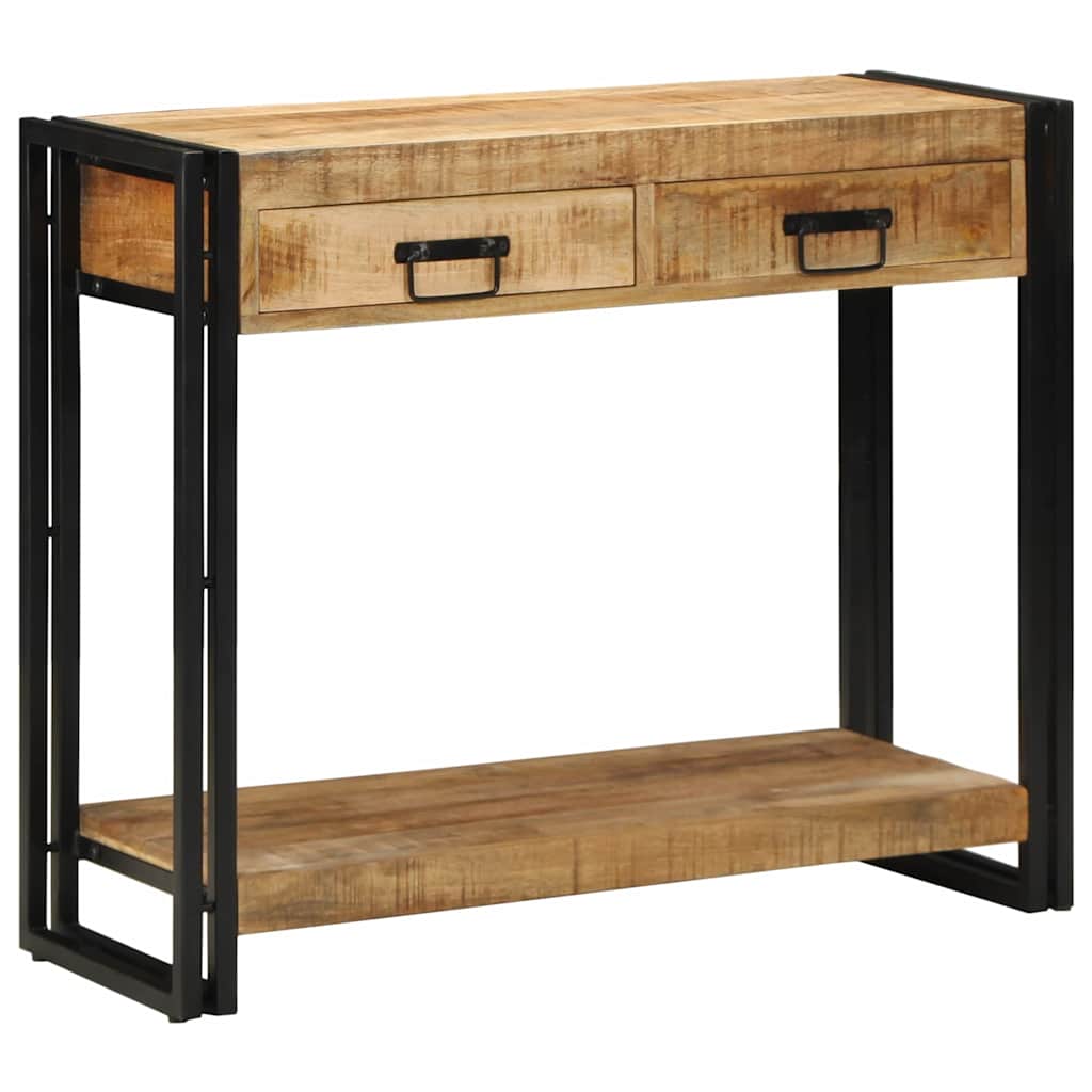 Mesa consola - mesa de entrada marrón 90 x 33 x 75 cm madera maciza de mango