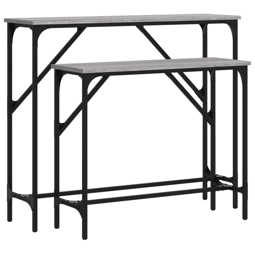 2pcs Mesas Consola - Mesas De Entrada derivados de madeira cinzento sonoma