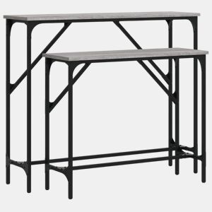 2pcs Mesas Consola - Mesas De Entrada derivados de madeira cinzento sonoma