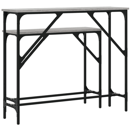 2pcs Mesas Consola - Mesas De Entrada derivados de madeira cinzento sonoma
