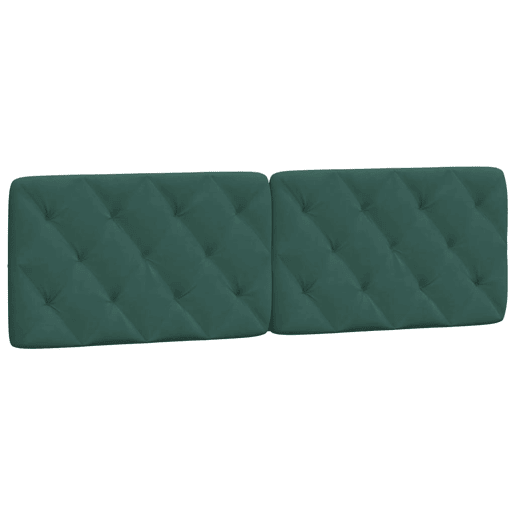 Almofadão de Cabeceira - Cabeceira de cama 160 cm veludo verde-escuro