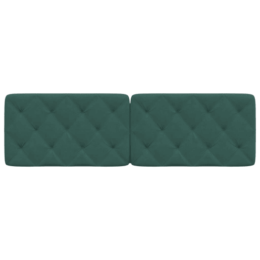 Almofadão de Cabeceira - Cabeceira de cama 160 cm veludo verde-escuro