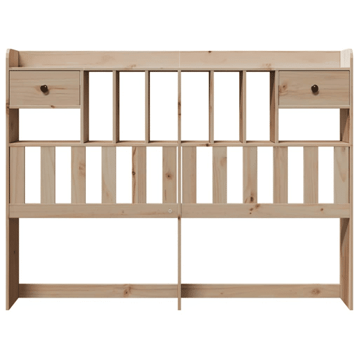 Cabeceira - Cabeceira de cama com arrumação 140 cm madeira de pinho maciça