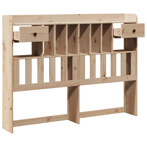 Cabeceira - Cabeceira de cama com arrumação 140 cm madeira de pinho maciça