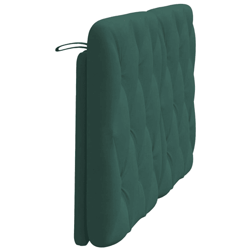 Almofadão de Cabeceira - Cabeceira de cama 140 cm veludo verde-escuro