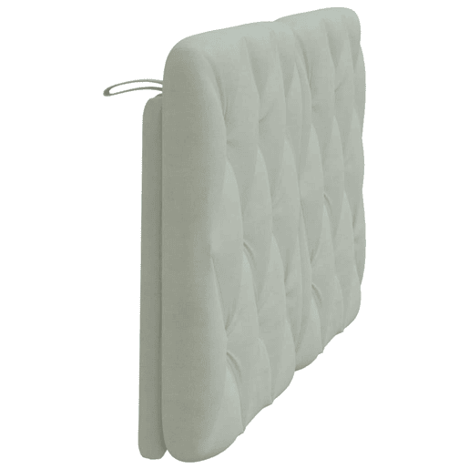 Almofadão de Cabeceira - Cabeceira de cama 120 cm veludo cinzento-claro