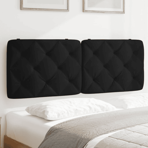 Almofadão de Cabeceira - Cabeceira de cama 120 cm veludo preto