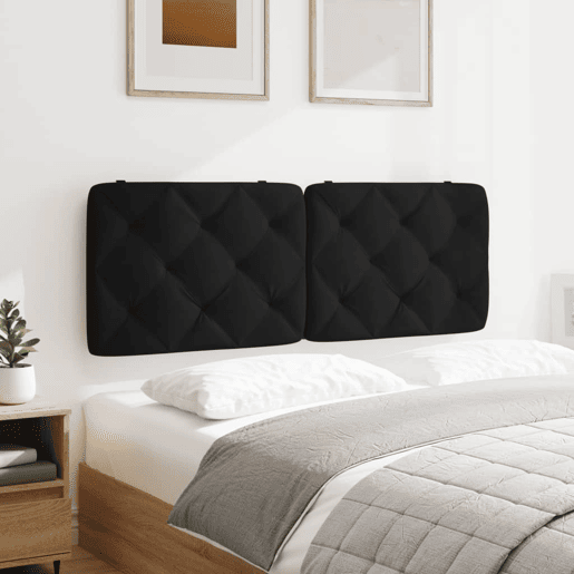 Almofadão de Cabeceira - Cabeceira de cama 120 cm veludo preto