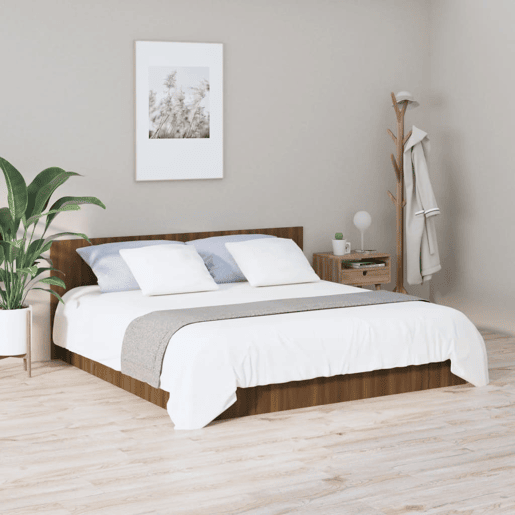 Cabeceira - Cabeceira de cama cama 200x1,5x80 cm derivados madeira carvalho fumado