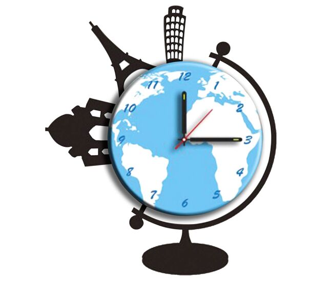 Kit reloj de vinilo azul 40x48cm