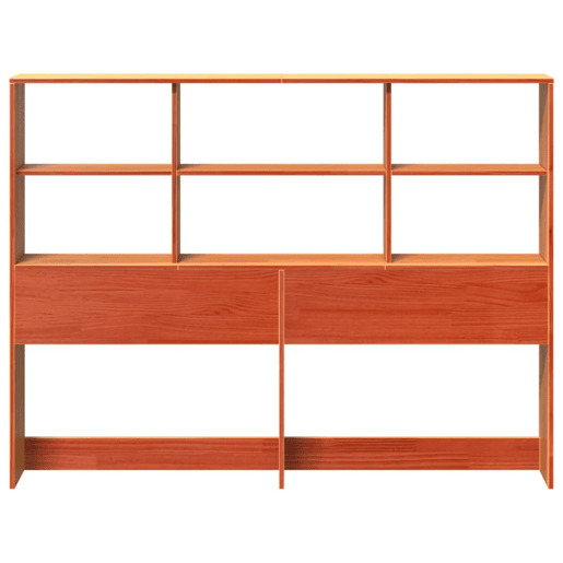 Cabeceira - Cabeceira de cama com arrumação 160 cm pinho maciço castanho-mel