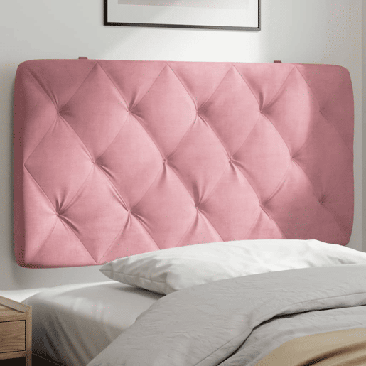 Almofadão de Cabeceira - Cabeceira de cama 100 cm veludo rosa