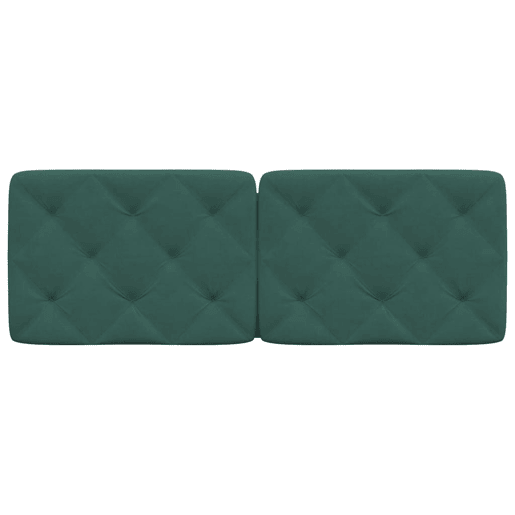 Almofadão de Cabeceira - Cabeceira de cama 120 cm veludo verde-escuro